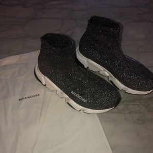 Authentic metallic Balenciaga speed trainers